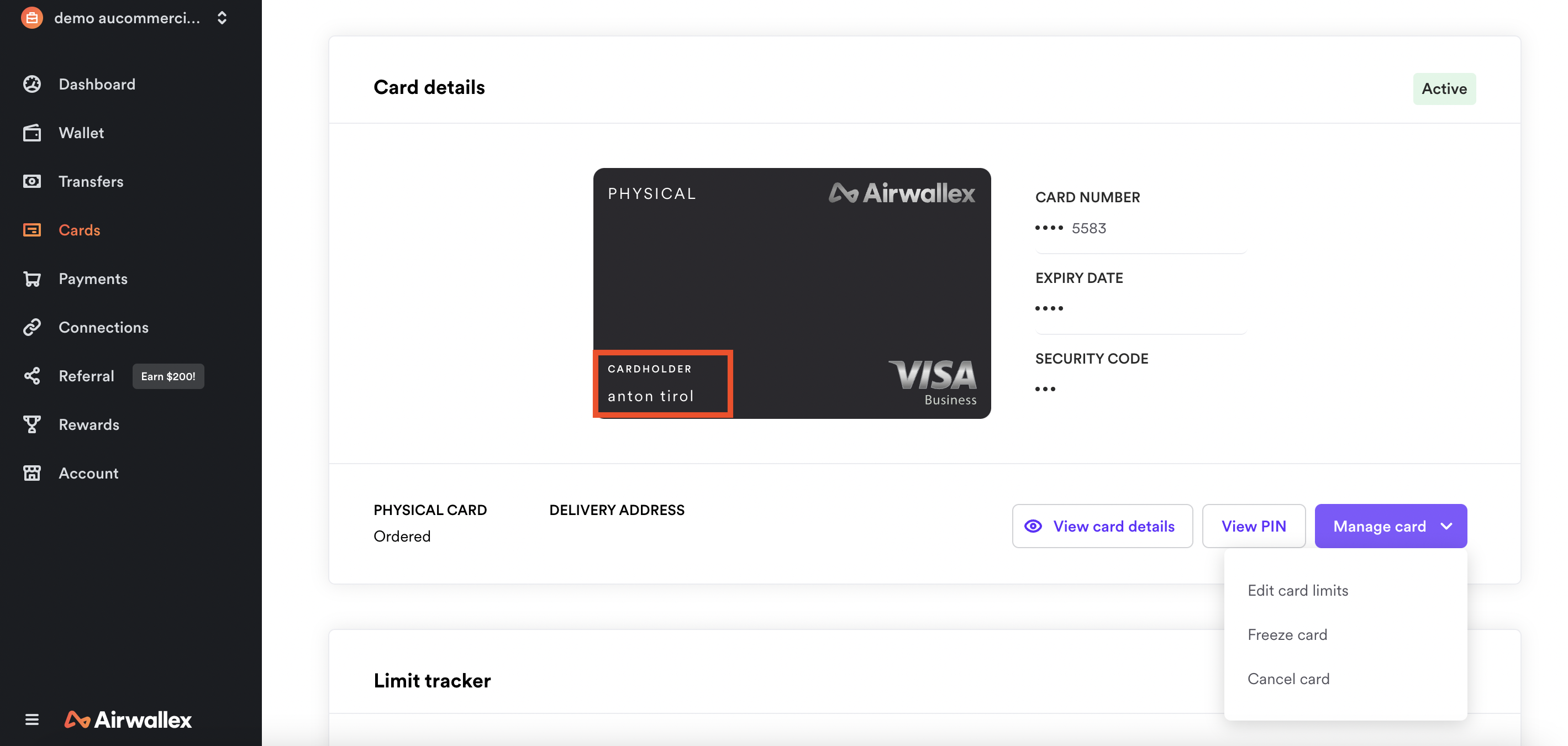 What Should I Enter As My Card s Name And Billing Address Airwallex 