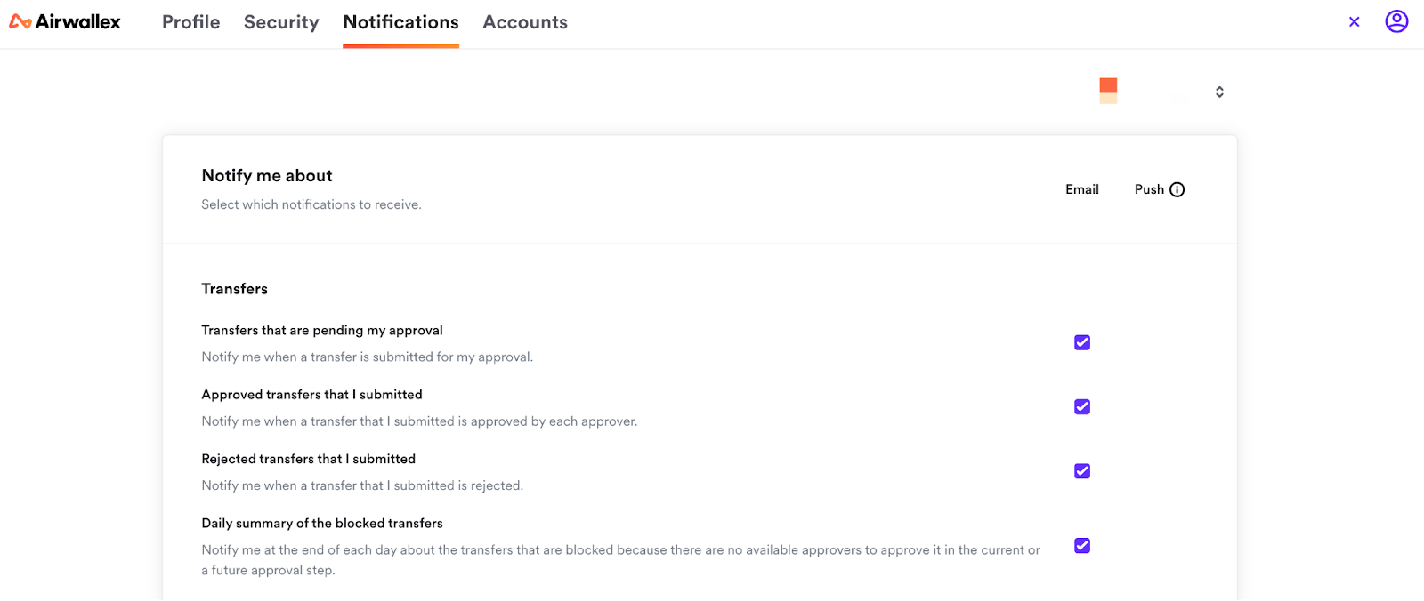Transfer Notifications – Airwallex Help Centre